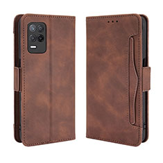 Coque Portefeuille Livre Cuir Etui Clapet BY3 pour Realme 8s 5G Marron