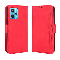 Coque Portefeuille Livre Cuir Etui Clapet BY3 pour Realme 9 4G Rouge