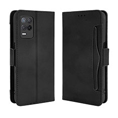 Coque Portefeuille Livre Cuir Etui Clapet BY3 pour Realme 9 5G India Noir