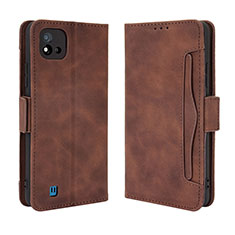 Coque Portefeuille Livre Cuir Etui Clapet BY3 pour Realme C11 (2021) Marron