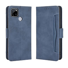 Coque Portefeuille Livre Cuir Etui Clapet BY3 pour Realme C12 Bleu