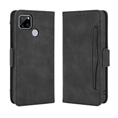 Coque Portefeuille Livre Cuir Etui Clapet BY3 pour Realme C12 Noir