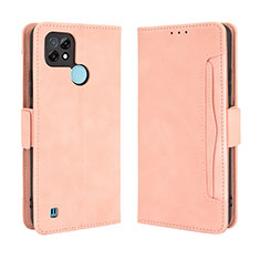 Coque Portefeuille Livre Cuir Etui Clapet BY3 pour Realme C21 Rose