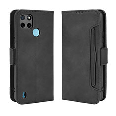 Coque Portefeuille Livre Cuir Etui Clapet BY3 pour Realme C21Y Noir