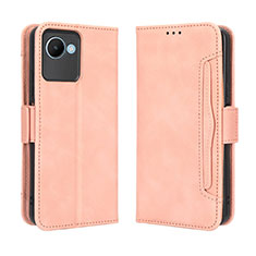 Coque Portefeuille Livre Cuir Etui Clapet BY3 pour Realme C30 Rose