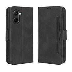 Coque Portefeuille Livre Cuir Etui Clapet BY3 pour Realme C33 Noir