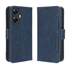 Coque Portefeuille Livre Cuir Etui Clapet BY3 pour Realme C55 Bleu