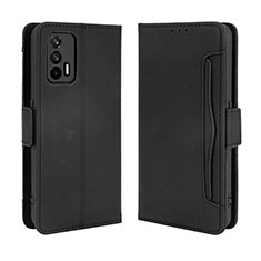 Coque Portefeuille Livre Cuir Etui Clapet BY3 pour Realme GT 5G Noir