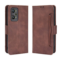 Coque Portefeuille Livre Cuir Etui Clapet BY3 pour Realme GT Neo 3T 5G Marron