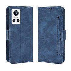 Coque Portefeuille Livre Cuir Etui Clapet BY3 pour Realme GT Neo3 5G Bleu