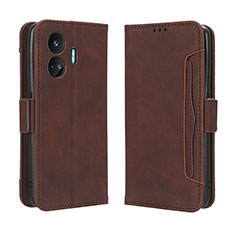 Coque Portefeuille Livre Cuir Etui Clapet BY3 pour Realme GT Neo5 SE 5G Marron