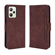 Coque Portefeuille Livre Cuir Etui Clapet BY3 pour Realme Narzo 50A Prime Marron