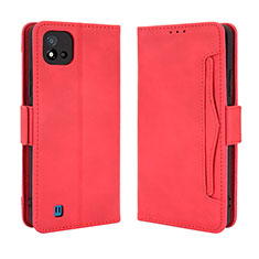 Coque Portefeuille Livre Cuir Etui Clapet BY3 pour Realme Narzo 50i Rouge