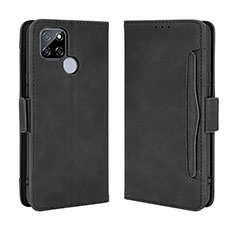 Coque Portefeuille Livre Cuir Etui Clapet BY3 pour Realme Q2i 5G Noir