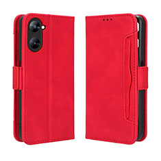 Coque Portefeuille Livre Cuir Etui Clapet BY3 pour Realme Q5x 5G Rouge