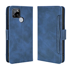 Coque Portefeuille Livre Cuir Etui Clapet BY3 pour Realme V3 5G Bleu