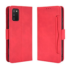 Coque Portefeuille Livre Cuir Etui Clapet BY3 pour Samsung Galaxy A02s Rouge