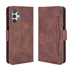 Coque Portefeuille Livre Cuir Etui Clapet BY3 pour Samsung Galaxy A13 4G Marron