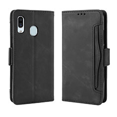 Coque Portefeuille Livre Cuir Etui Clapet BY3 pour Samsung Galaxy A20e Noir