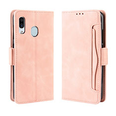 Coque Portefeuille Livre Cuir Etui Clapet BY3 pour Samsung Galaxy A20e Rose