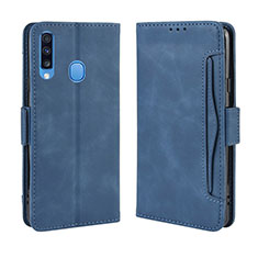 Coque Portefeuille Livre Cuir Etui Clapet BY3 pour Samsung Galaxy A20s Bleu