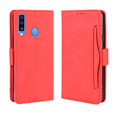 Coque Portefeuille Livre Cuir Etui Clapet BY3 pour Samsung Galaxy A20s Rouge