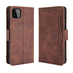 Coque Portefeuille Livre Cuir Etui Clapet BY3 pour Samsung Galaxy A22 5G Marron