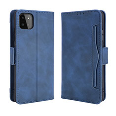 Coque Portefeuille Livre Cuir Etui Clapet BY3 pour Samsung Galaxy A22s 5G Bleu