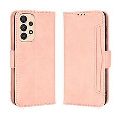 Coque Portefeuille Livre Cuir Etui Clapet BY3 pour Samsung Galaxy A23 4G Rose