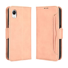 Coque Portefeuille Livre Cuir Etui Clapet BY3 pour Samsung Galaxy A23e 5G Rose