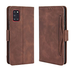 Coque Portefeuille Livre Cuir Etui Clapet BY3 pour Samsung Galaxy A31 Marron