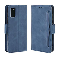 Coque Portefeuille Livre Cuir Etui Clapet BY3 pour Samsung Galaxy A41 Bleu