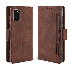 Coque Portefeuille Livre Cuir Etui Clapet BY3 pour Samsung Galaxy A41 Marron