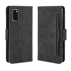 Coque Portefeuille Livre Cuir Etui Clapet BY3 pour Samsung Galaxy A41 Noir