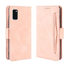 Coque Portefeuille Livre Cuir Etui Clapet BY3 pour Samsung Galaxy A41 Rose