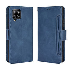 Coque Portefeuille Livre Cuir Etui Clapet BY3 pour Samsung Galaxy A42 5G Bleu