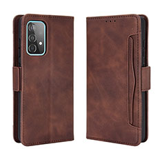 Coque Portefeuille Livre Cuir Etui Clapet BY3 pour Samsung Galaxy A52 5G Marron