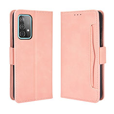 Coque Portefeuille Livre Cuir Etui Clapet BY3 pour Samsung Galaxy A52 5G Rose