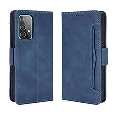 Coque Portefeuille Livre Cuir Etui Clapet BY3 pour Samsung Galaxy A72 5G Bleu