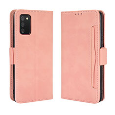 Coque Portefeuille Livre Cuir Etui Clapet BY3 pour Samsung Galaxy F02S SM-E025F Rose