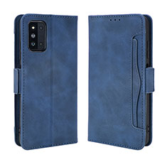 Coque Portefeuille Livre Cuir Etui Clapet BY3 pour Samsung Galaxy F52 5G Bleu