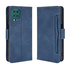 Coque Portefeuille Livre Cuir Etui Clapet BY3 pour Samsung Galaxy F62 5G Bleu