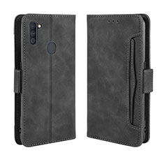 Coque Portefeuille Livre Cuir Etui Clapet BY3 pour Samsung Galaxy M11 Noir