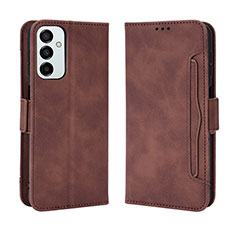 Coque Portefeuille Livre Cuir Etui Clapet BY3 pour Samsung Galaxy M23 5G Marron