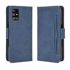 Coque Portefeuille Livre Cuir Etui Clapet BY3 pour Samsung Galaxy M31s Bleu