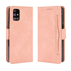 Coque Portefeuille Livre Cuir Etui Clapet BY3 pour Samsung Galaxy M31s Rose