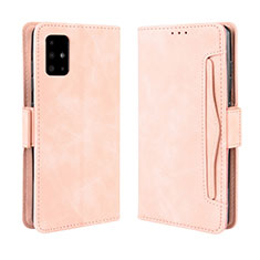 Coque Portefeuille Livre Cuir Etui Clapet BY3 pour Samsung Galaxy M40S Rose