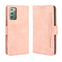 Coque Portefeuille Livre Cuir Etui Clapet BY3 pour Samsung Galaxy S20 Lite 5G Rose