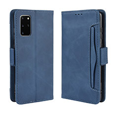 Coque Portefeuille Livre Cuir Etui Clapet BY3 pour Samsung Galaxy S20 Plus 5G Bleu