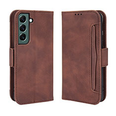 Coque Portefeuille Livre Cuir Etui Clapet BY3 pour Samsung Galaxy S24 5G Marron